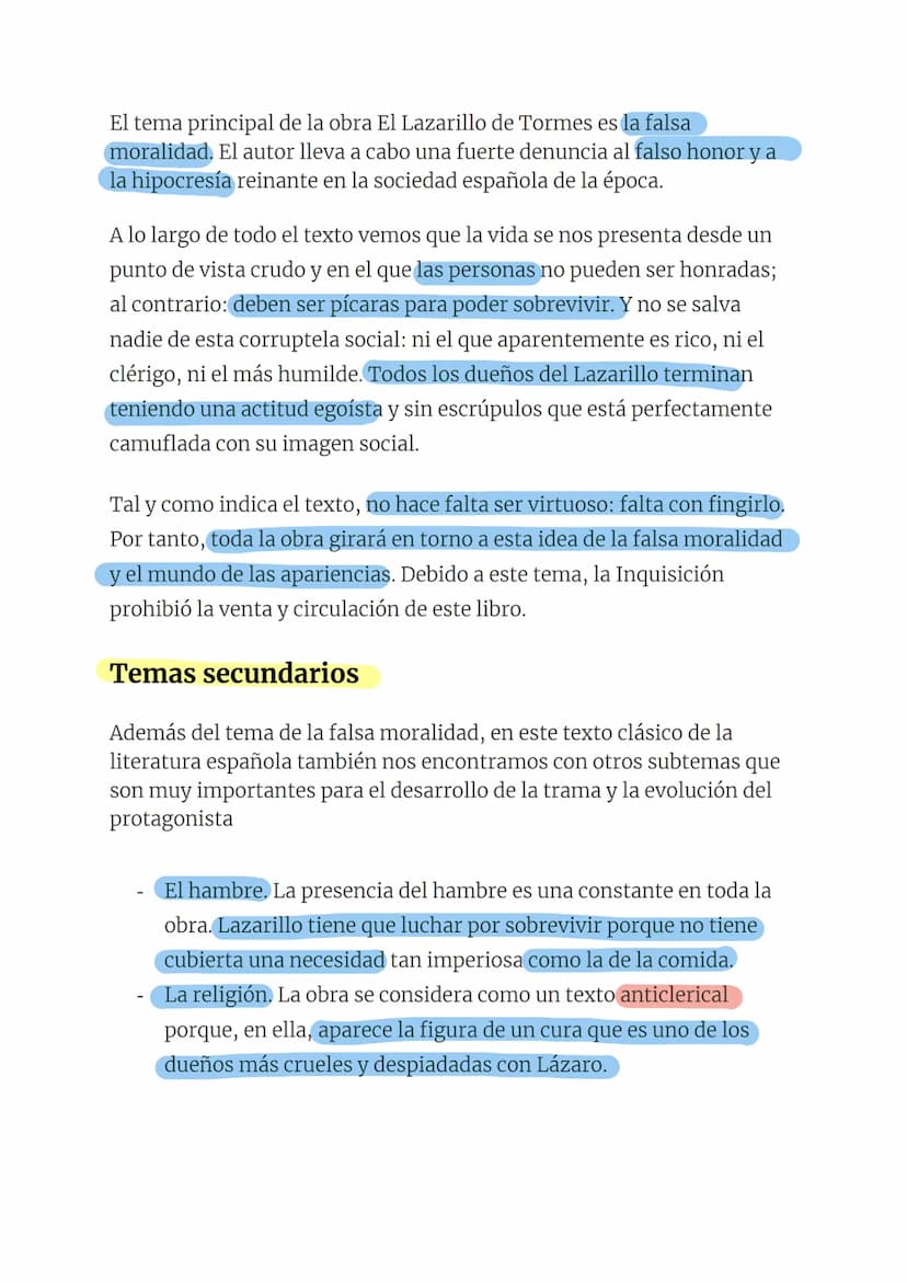 Lazarillo de tormes
Esta novela se incluye dentro del género de la picaresca y nos relata la
vida de un joven de Salamanca que, debido a su 