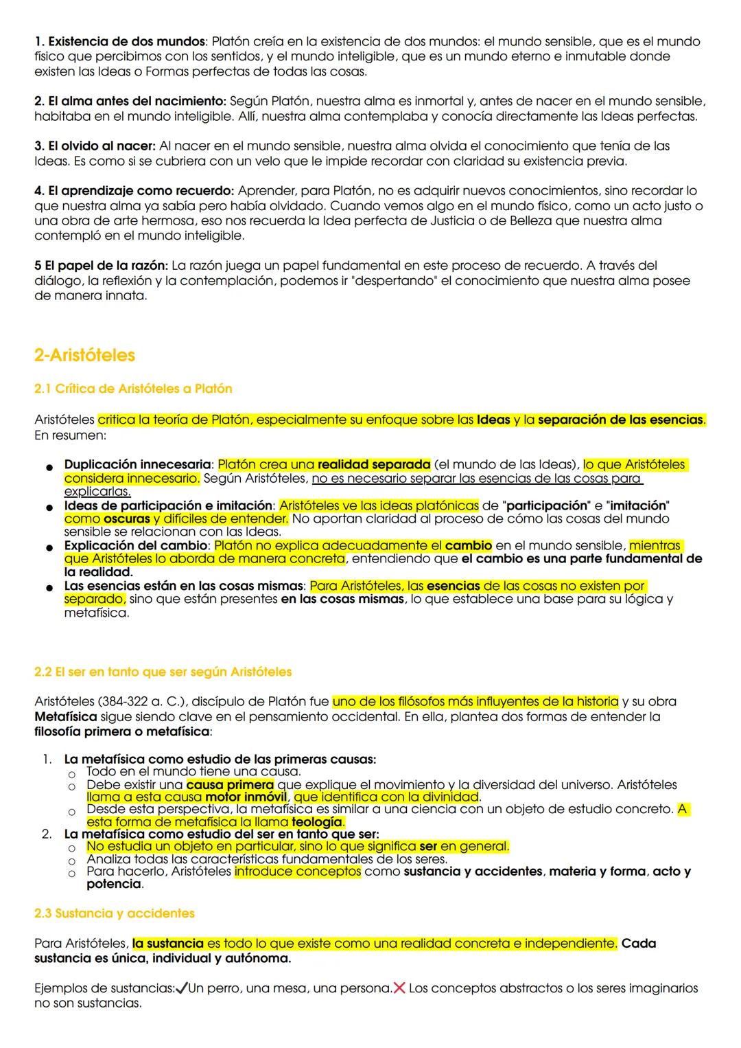 --- OCR Start ---
Platon y Aristoteles- Filosofia
1- Platón
1.1 La teoría de las ideas de Platón.
Platón (427-347 a. C.), llamado verdaderam