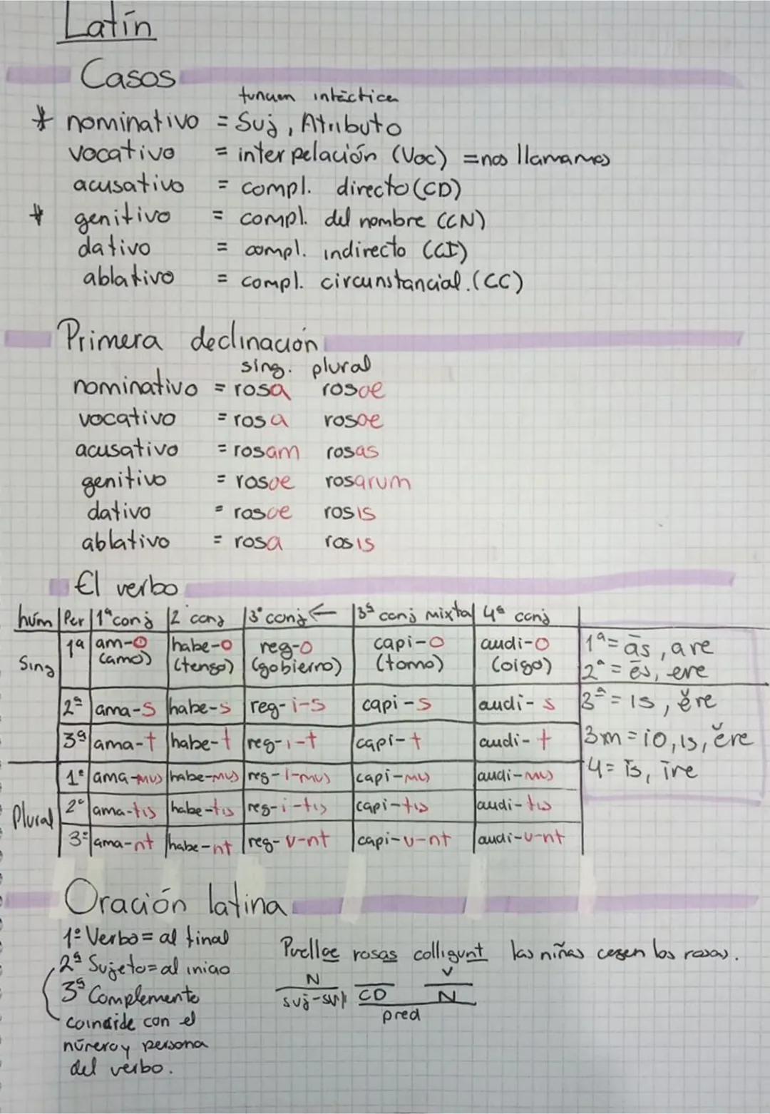 Latin primera y segunda evaluación 