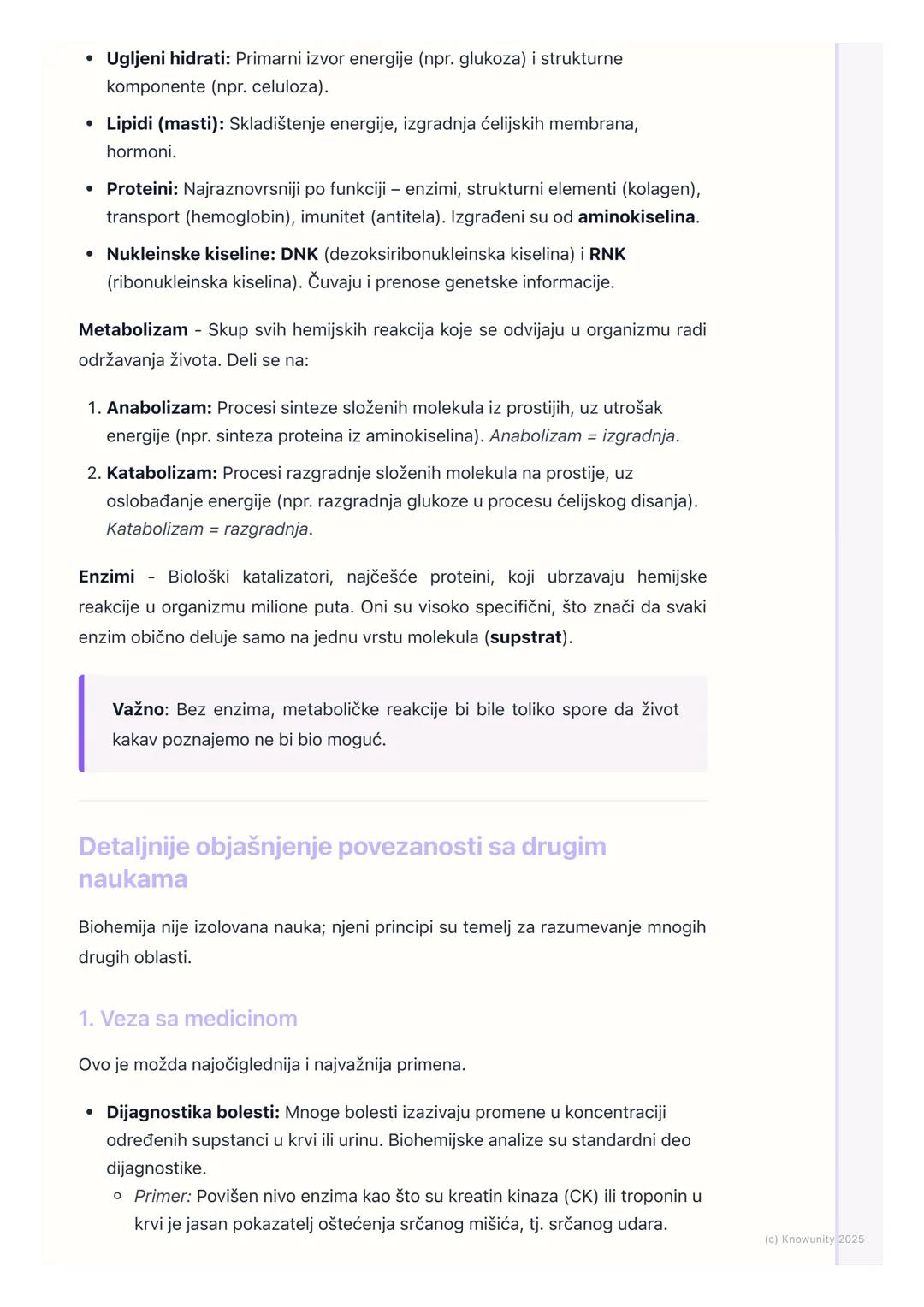 # Značaj biohemije

Uvod u značaj biohemije

Biohemija je nauka koja proučava hemijske procese i supstance koje se javljaju
u živim organizm