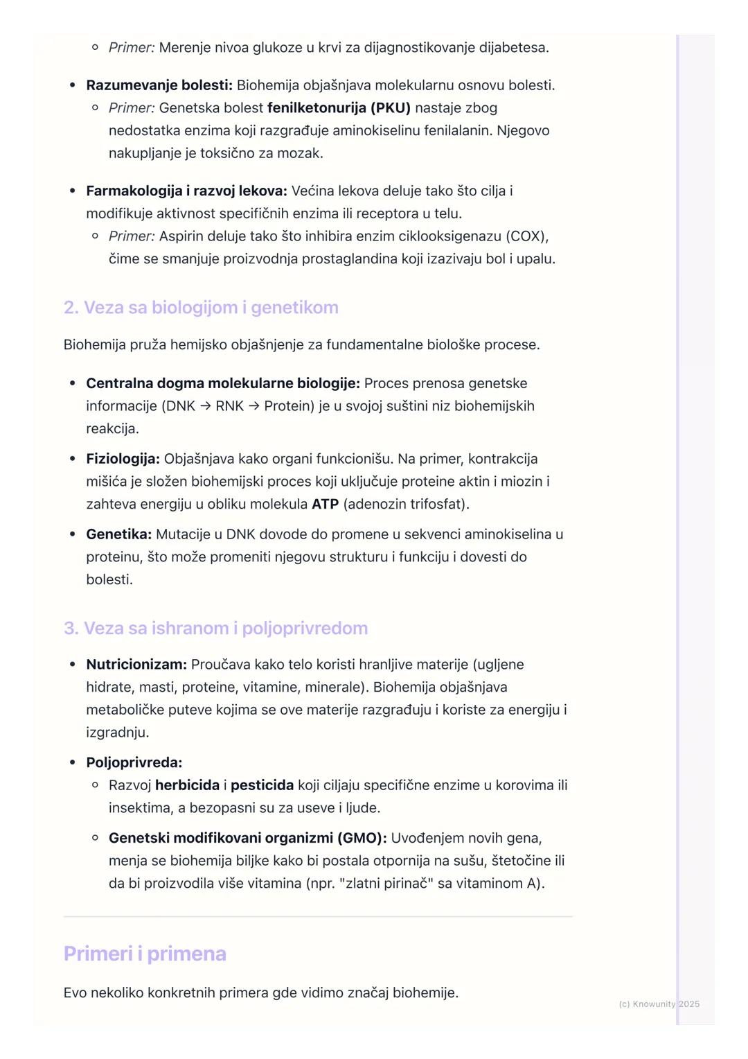 # Značaj biohemije

Uvod u značaj biohemije

Biohemija je nauka koja proučava hemijske procese i supstance koje se javljaju
u živim organizm