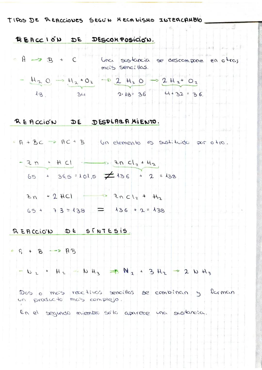 - REACCIONES QUÍMICAS -

- Una reaccicn quimica es cn proceso por el que una
o varias sustancias llamadas reactivos, se transforman
en otras