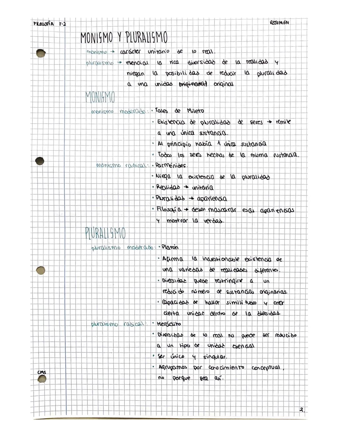 FILOSOFIA
CMS
5
T-2
&
INTRODUCCIÓN A LA METAFÍSICA
objetivo: preguntarse por la realidad.
•oplicación racional
•existencia
todo
de una o var