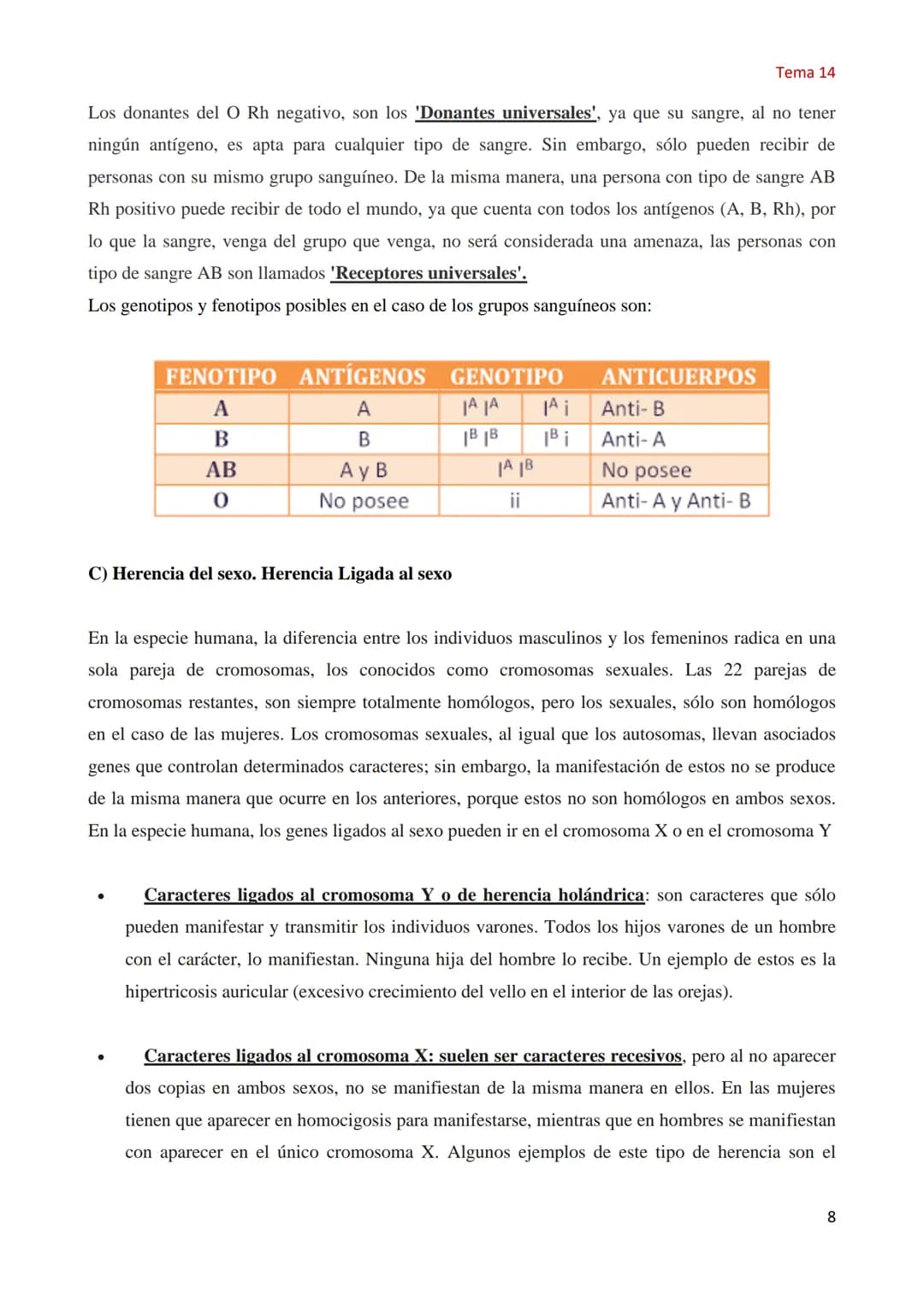 Tema 14 Genética Mendeliana
1. Concepto de genética
Tema 14
La Genética es la parte de la biología que estudia los mecanismos y circunstanci