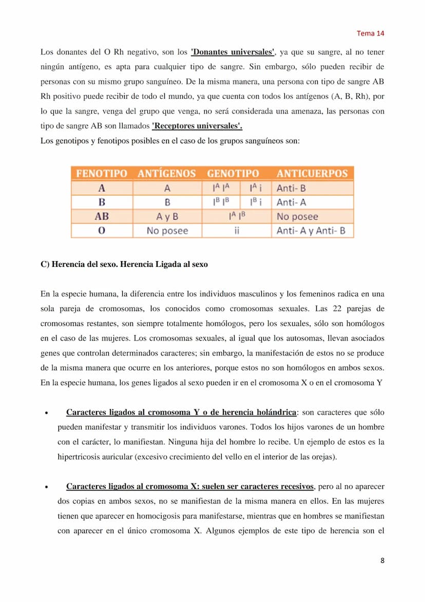 Tema 14 Genética Mendeliana
1. Concepto de genética
Tema 14
La Genética es la parte de la biología que estudia los mecanismos y circunstanci
