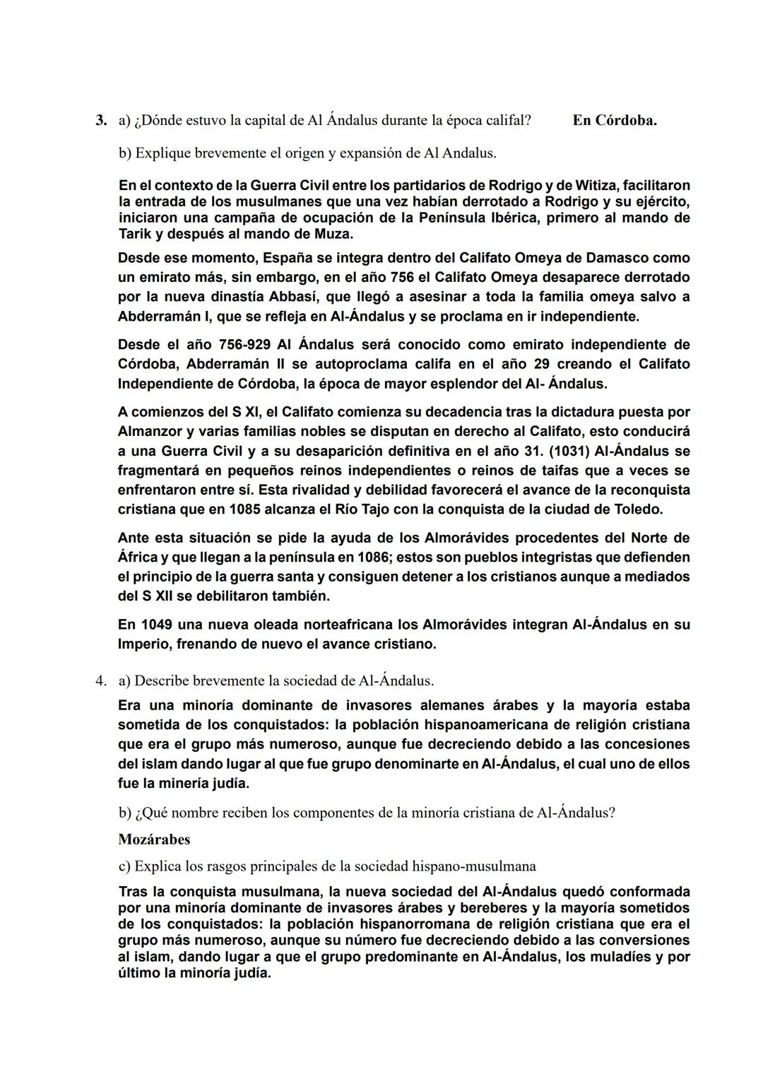BLOQUE 2. LA EDAD MEDIA: TRES CULTURAS Y UN MAPA POLÍTICO EN
CONSTANTE CAMBIO (711-1474).
1. a) ¿Qué monarquía reinaba en la Península en el