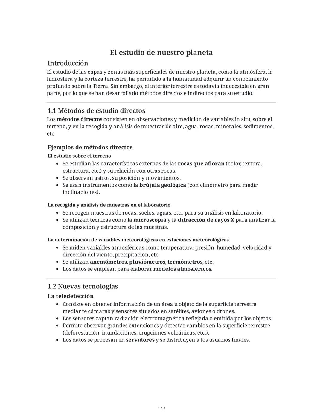 Métodos para Estudiar la Tierra