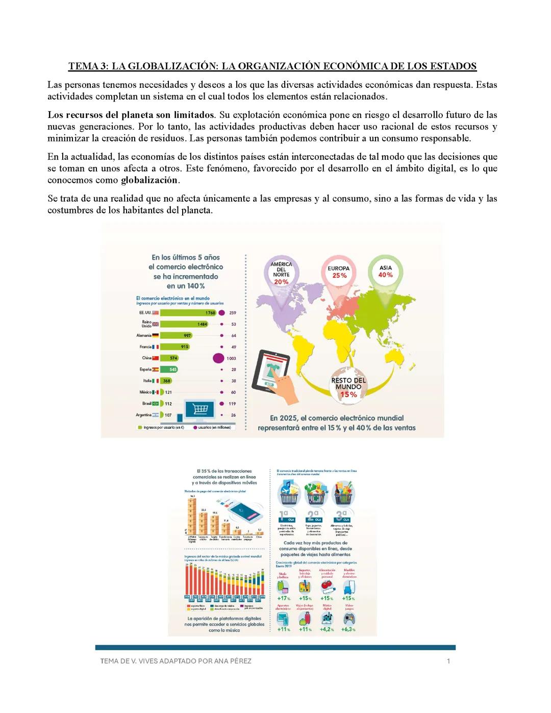 La globalización y la economía en los estados