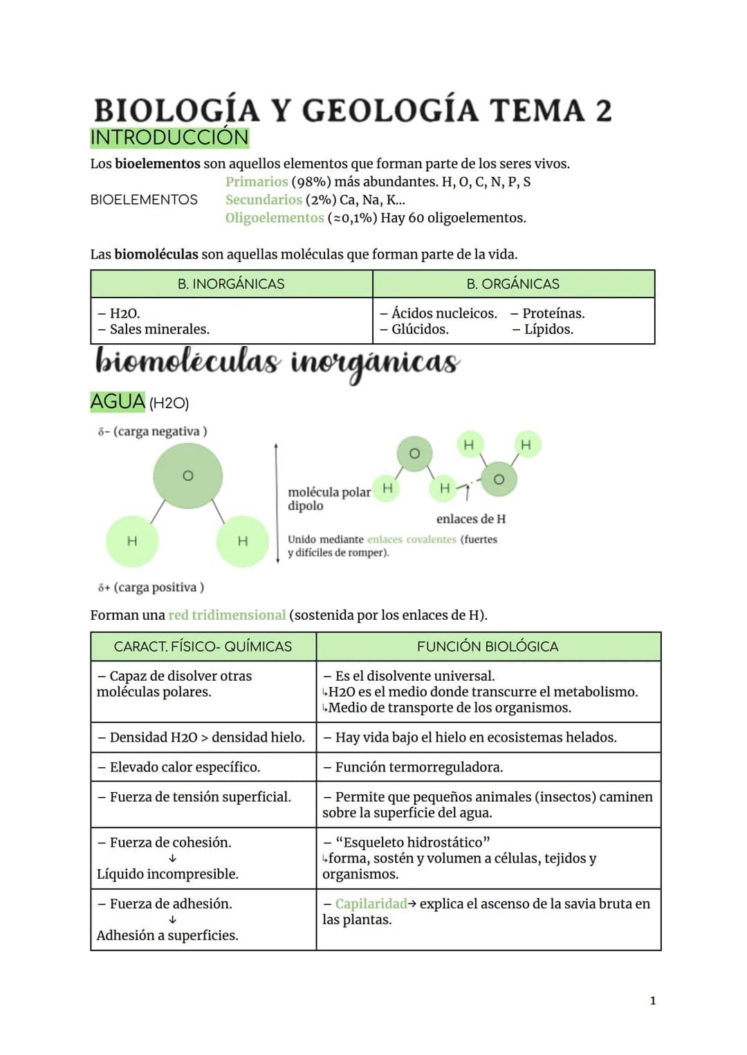 BIOLOGÍA Y GEOLOGÍA TEMA 2
INTRODUCCIÓN
Los bioelementos son aquellos elementos que forman parte de los seres vivos.
Primarios (98%) más abu