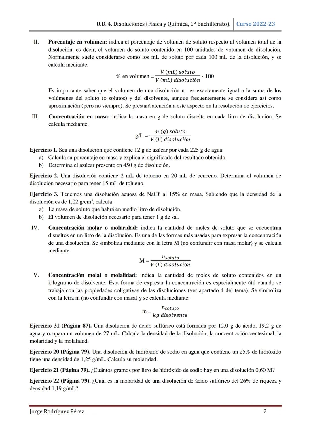 U.D. 4. Disoluciones (Física y Química, 1º Bachillerato). Curso 2022-23
TEMA 4: DISOLUCIONES.
1. DISOLUCIONES.
1.1. Conceptos básicos.
Una d