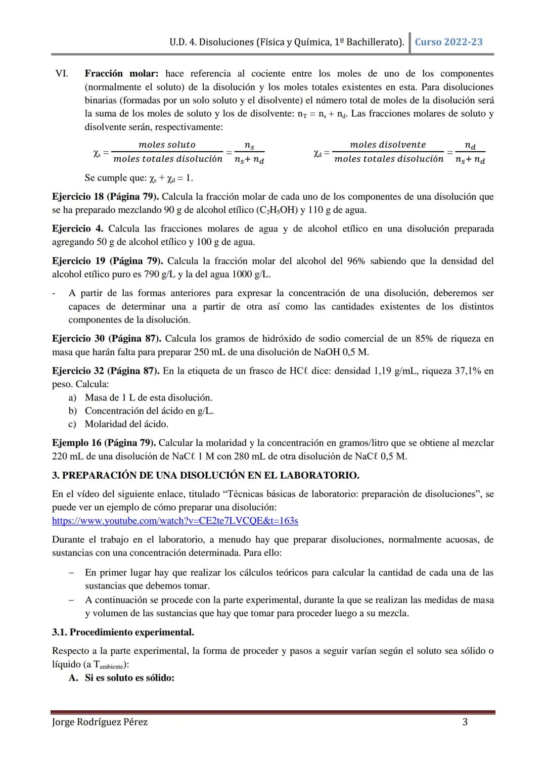 U.D. 4. Disoluciones (Física y Química, 1º Bachillerato). Curso 2022-23
TEMA 4: DISOLUCIONES.
1. DISOLUCIONES.
1.1. Conceptos básicos.
Una d