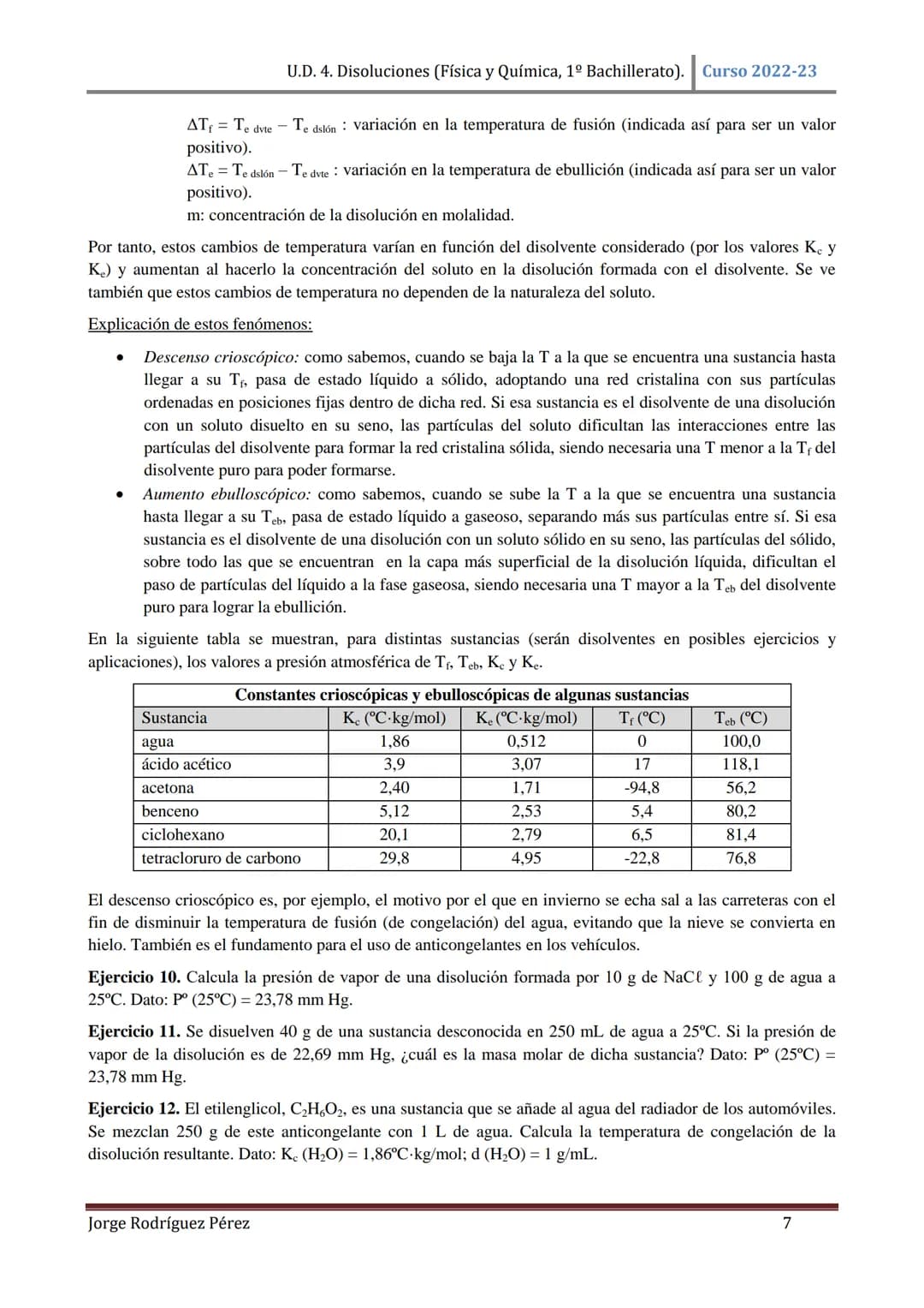 U.D. 4. Disoluciones (Física y Química, 1º Bachillerato). Curso 2022-23
TEMA 4: DISOLUCIONES.
1. DISOLUCIONES.
1.1. Conceptos básicos.
Una d