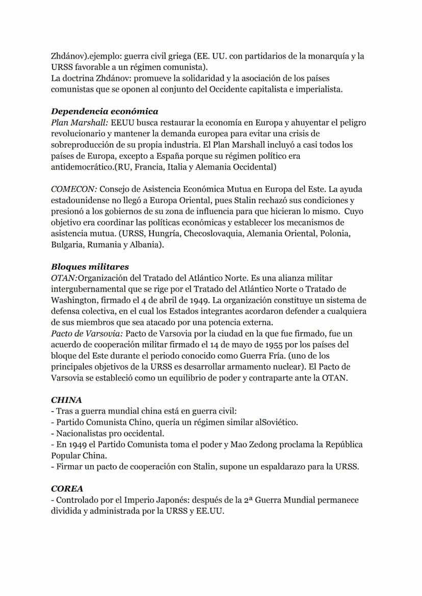 Tema 12
La Guerra Fría y el Mundo Actual
1. Guerra fría
La Guerra fría define el sistema de relaciones internacionales existente entre 1945 