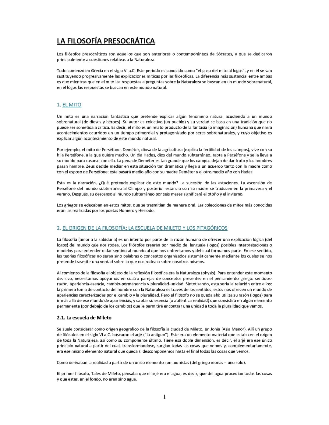 Los presocráticos