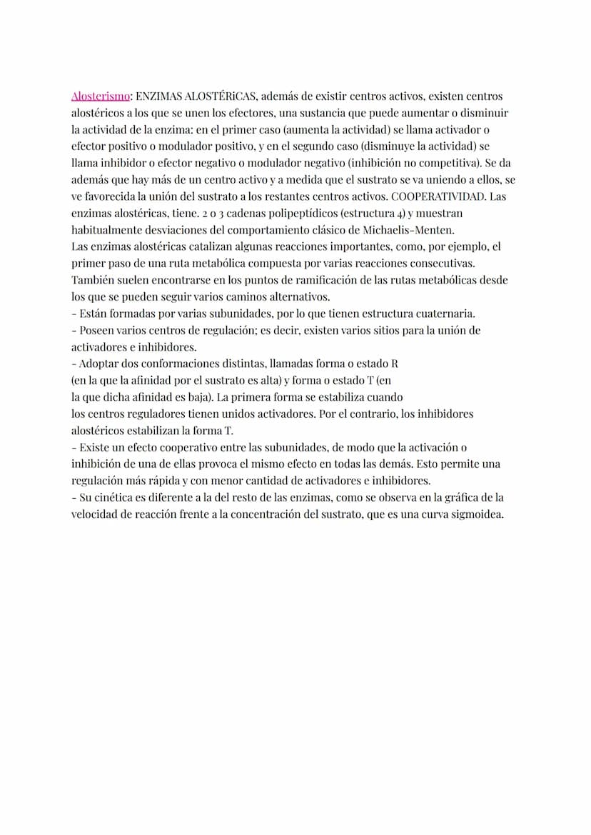 Proteínas catalizan las reacciones del metabolismo disminuyendo E activamente (energía
necesaria para que la reacción comience).
Enzimas:
Si