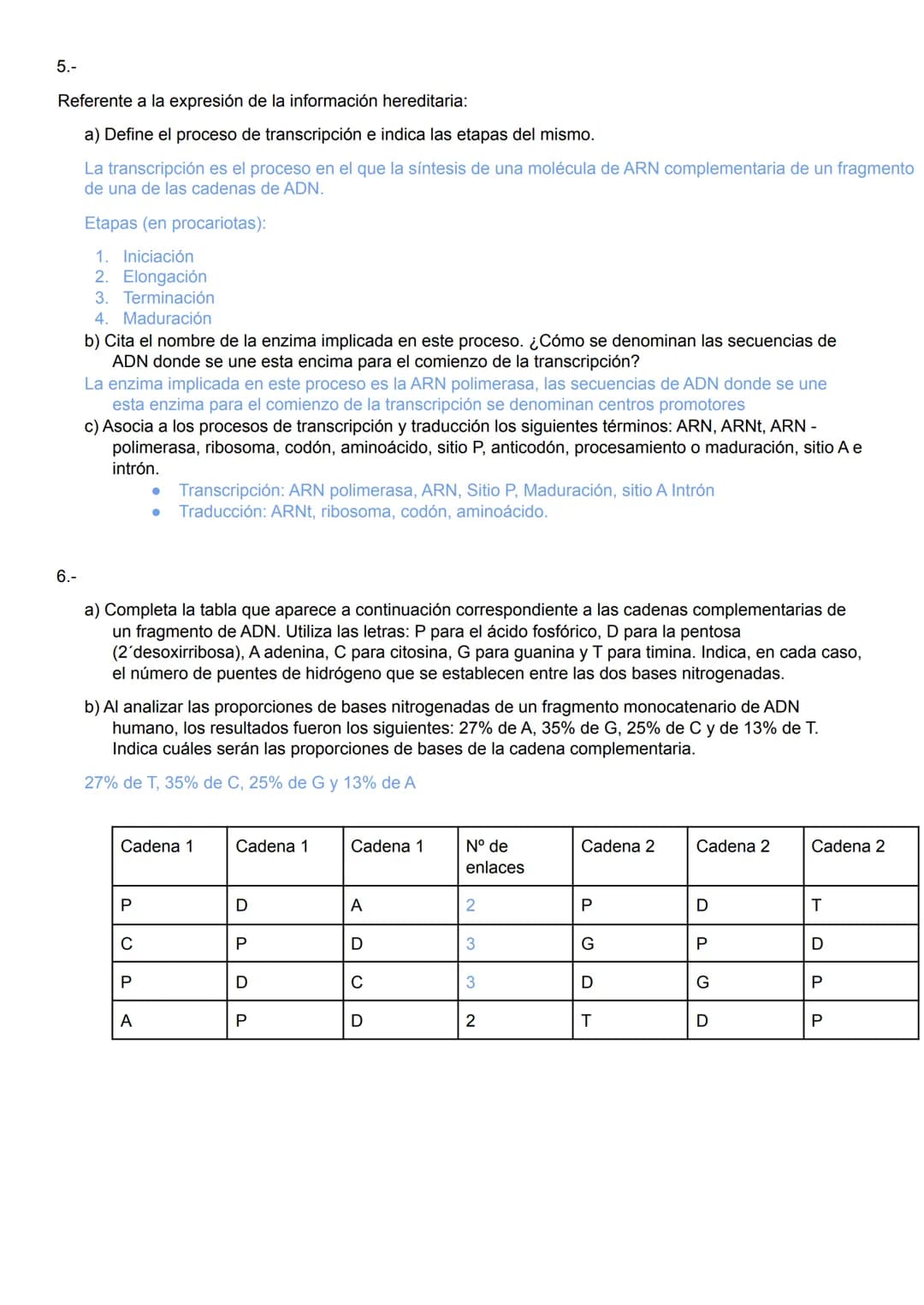 1.-
2º BACHILLERATO BIOLOGÍA 3ª EVALUACIÓN UNIDAD 15.- GENÉTICA MOLECULAR
2.-
3ªEVALUACIÓN
UNIDAD 15: ACTIVIDADES DE GENÉTICA MOLECULAR
Obse