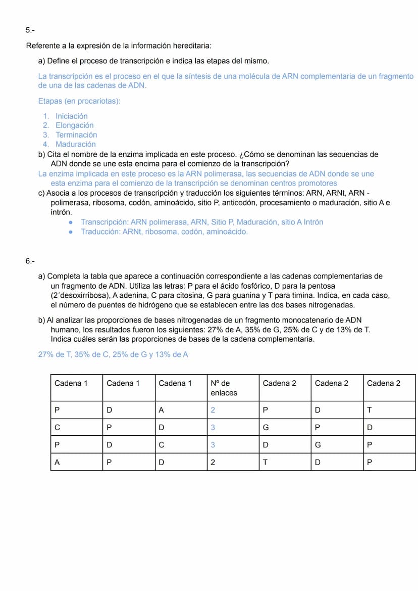 1.-
2º BACHILLERATO BIOLOGÍA 3ª EVALUACIÓN UNIDAD 15.- GENÉTICA MOLECULAR
2.-
3ªEVALUACIÓN
UNIDAD 15: ACTIVIDADES DE GENÉTICA MOLECULAR
Obse