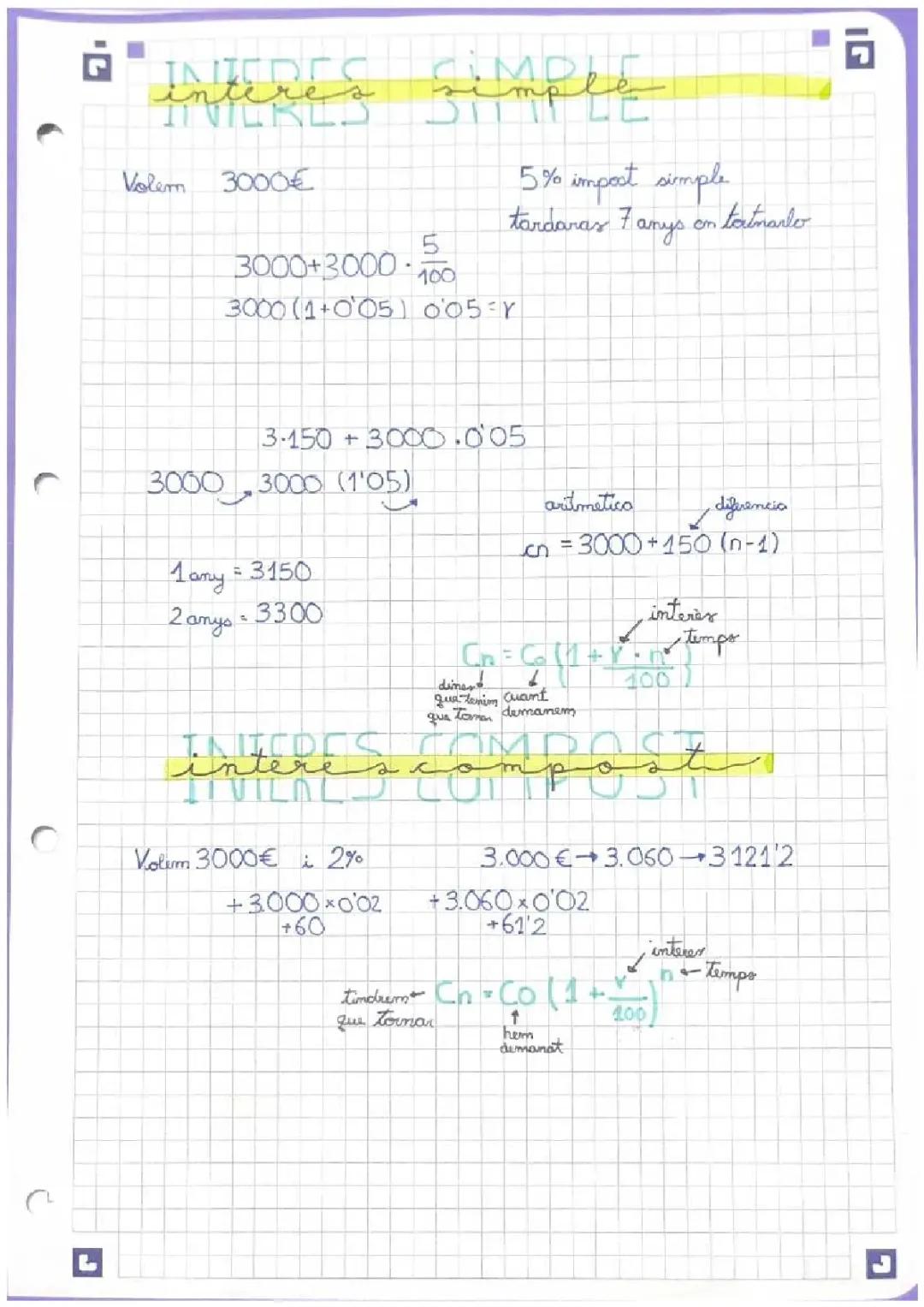 Interés simple y compuesto 