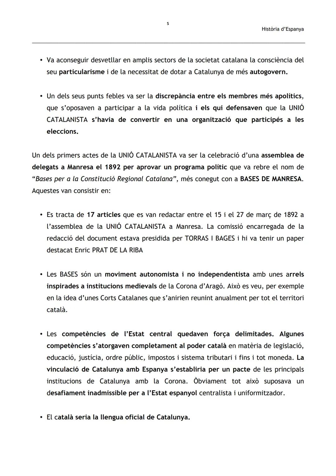S
Història d'Espanya
BLOC 2. EL CATALANISME (1833-1931)
2.1. ORÍGENS I CONSOLIDACIÓ DEL CATALANISME (1833-1901)
2.1.1. ORÍGENS DEL CATALANIS