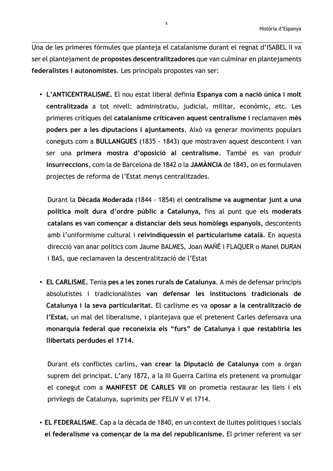S
Història d'Espanya
BLOC 2. EL CATALANISME (1833-1931)
2.1. ORÍGENS I CONSOLIDACIÓ DEL CATALANISME (1833-1901)
2.1.1. ORÍGENS DEL CATALANIS
