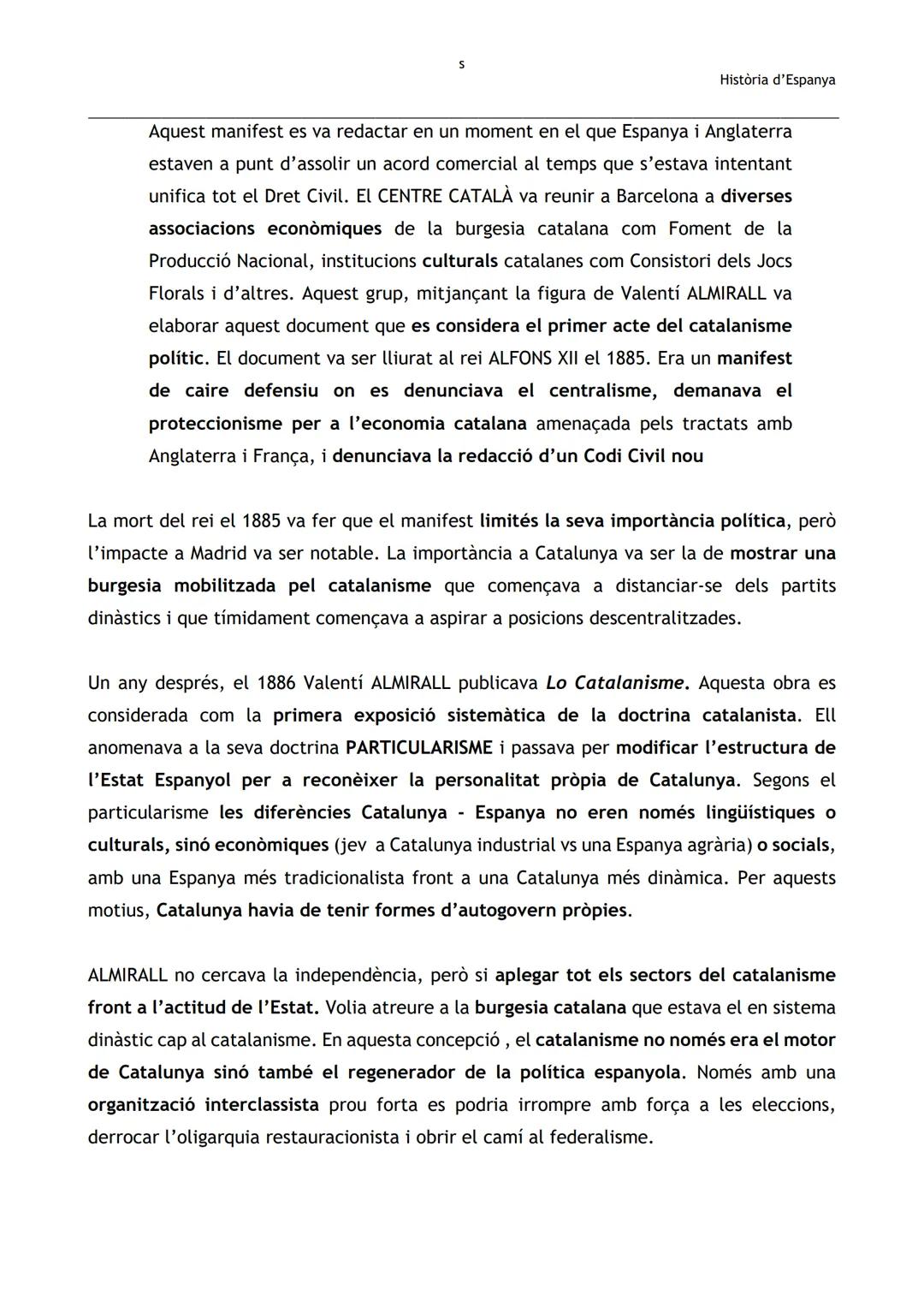 S
Història d'Espanya
BLOC 2. EL CATALANISME (1833-1931)
2.1. ORÍGENS I CONSOLIDACIÓ DEL CATALANISME (1833-1901)
2.1.1. ORÍGENS DEL CATALANIS