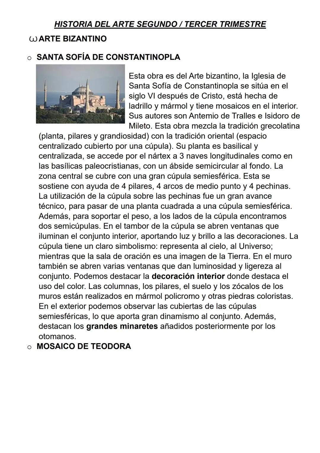 Historia del Arte - Segundo Trimestre