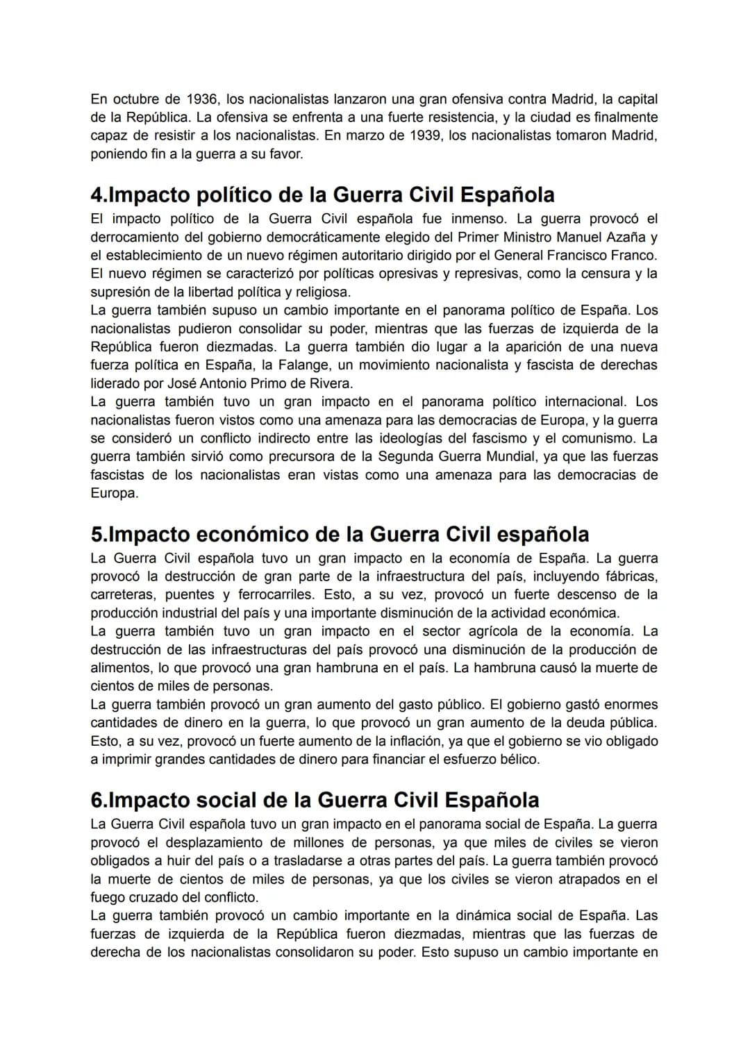 1.Introducción a la Guerra Civil Española
La Guerra Civil Española fue el resultado de décadas de malestar social y político en
España. La g