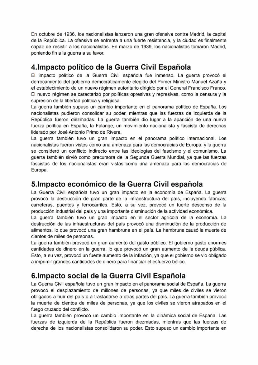 1.Introducción a la Guerra Civil Española
La Guerra Civil Española fue el resultado de décadas de malestar social y político en
España. La g