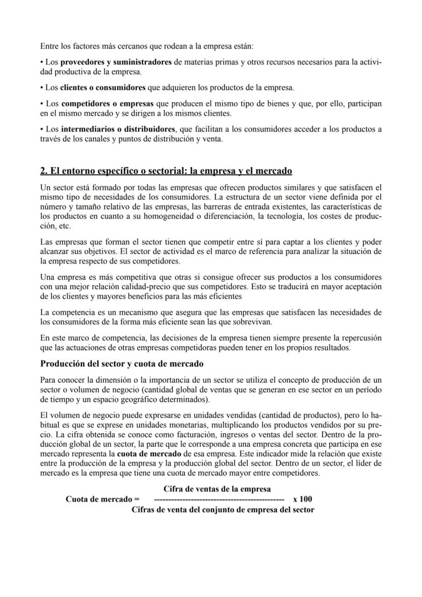 TEMA 3: ENTORNO Y ESTRATEGIA DE LA EMPRESA
1. Entorno de la empresa
- Entorno general: marco global o conjunto de factores y circunstancias 