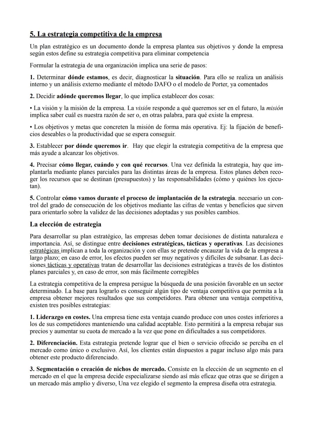 TEMA 3: ENTORNO Y ESTRATEGIA DE LA EMPRESA
1. Entorno de la empresa
- Entorno general: marco global o conjunto de factores y circunstancias 