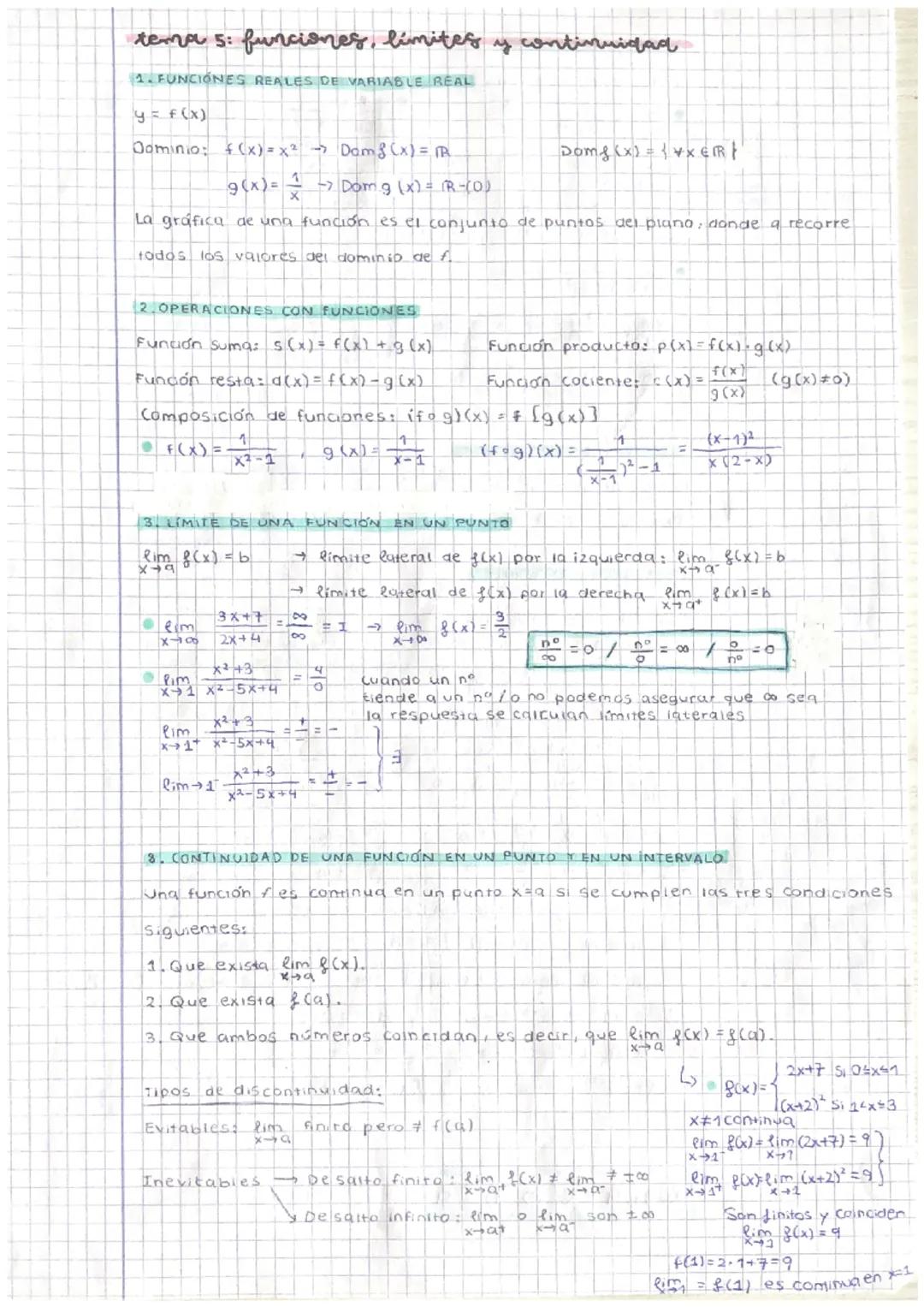 Tema 5: Funciones, límites y continuidad