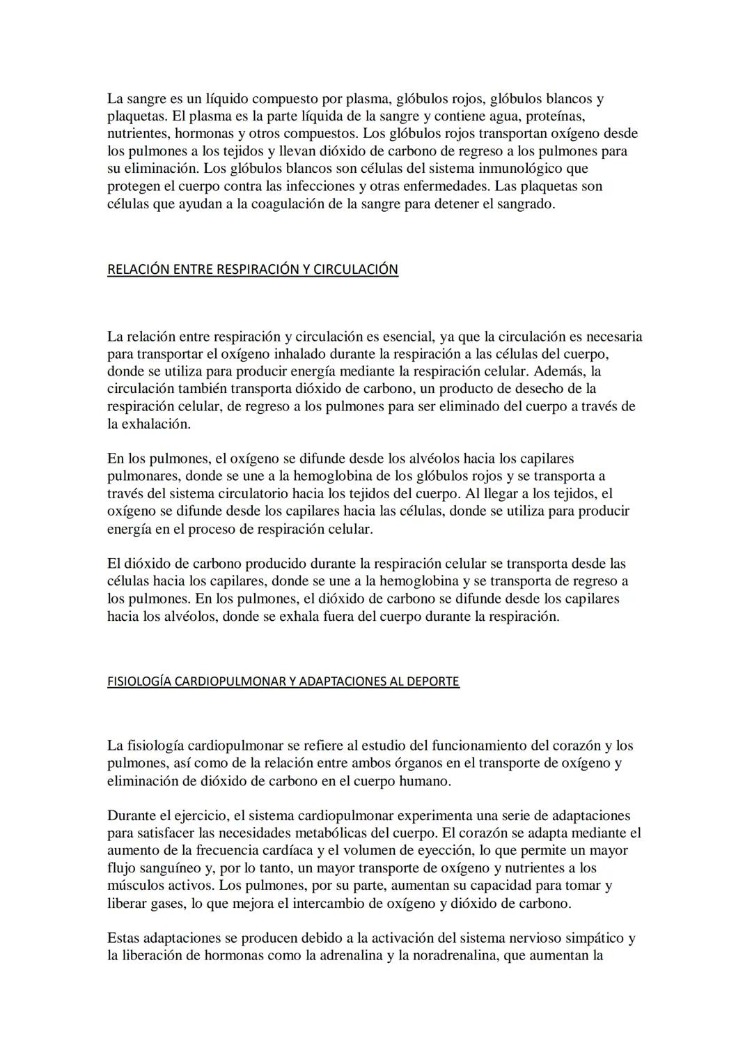 # SISTEMA CARDIORESPIRATORIO

El sistema cardiovascular es el conjunto de órganos y tejidos que intervienen en el
transporte de la sangre a 