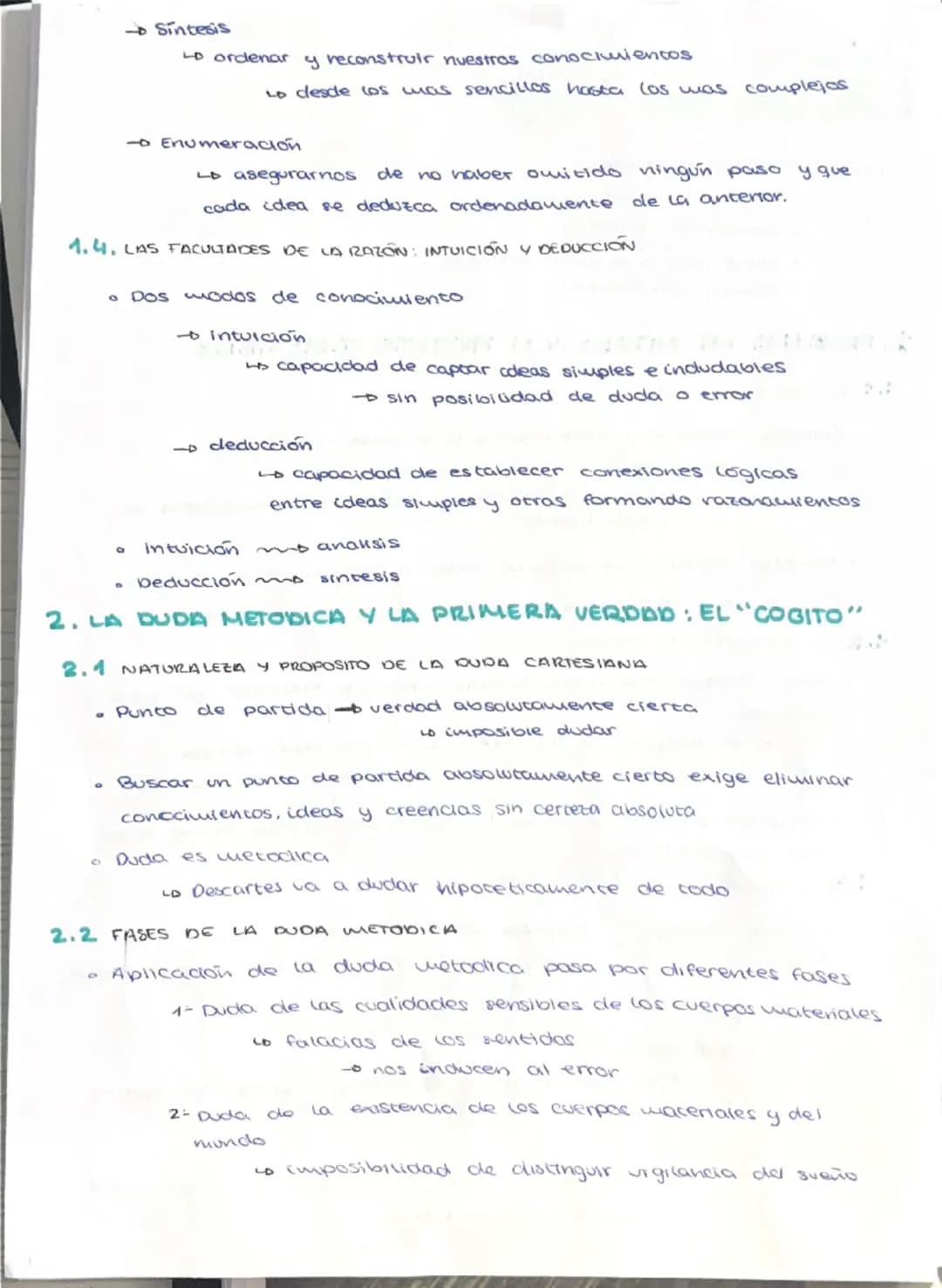 # Descartes

- Obras filosóficas destacadas
  - *Discurso del método*
  - *Meditaciones metafísicas*
  - *Reglas para la dirección del espír