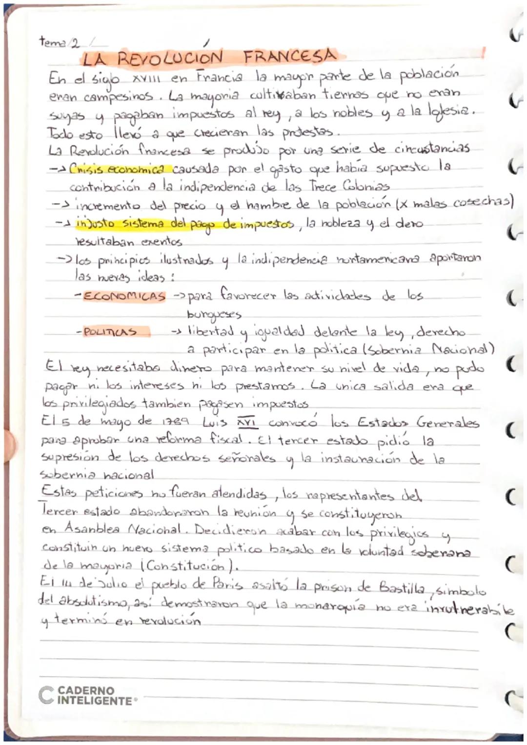 tema/2
LA REVOLUCIÓN FRANCESA
En el siglo XVIII en Francia la mayor parte de la población.
eran campesinos. La mayoria cultivaban tiernos qu