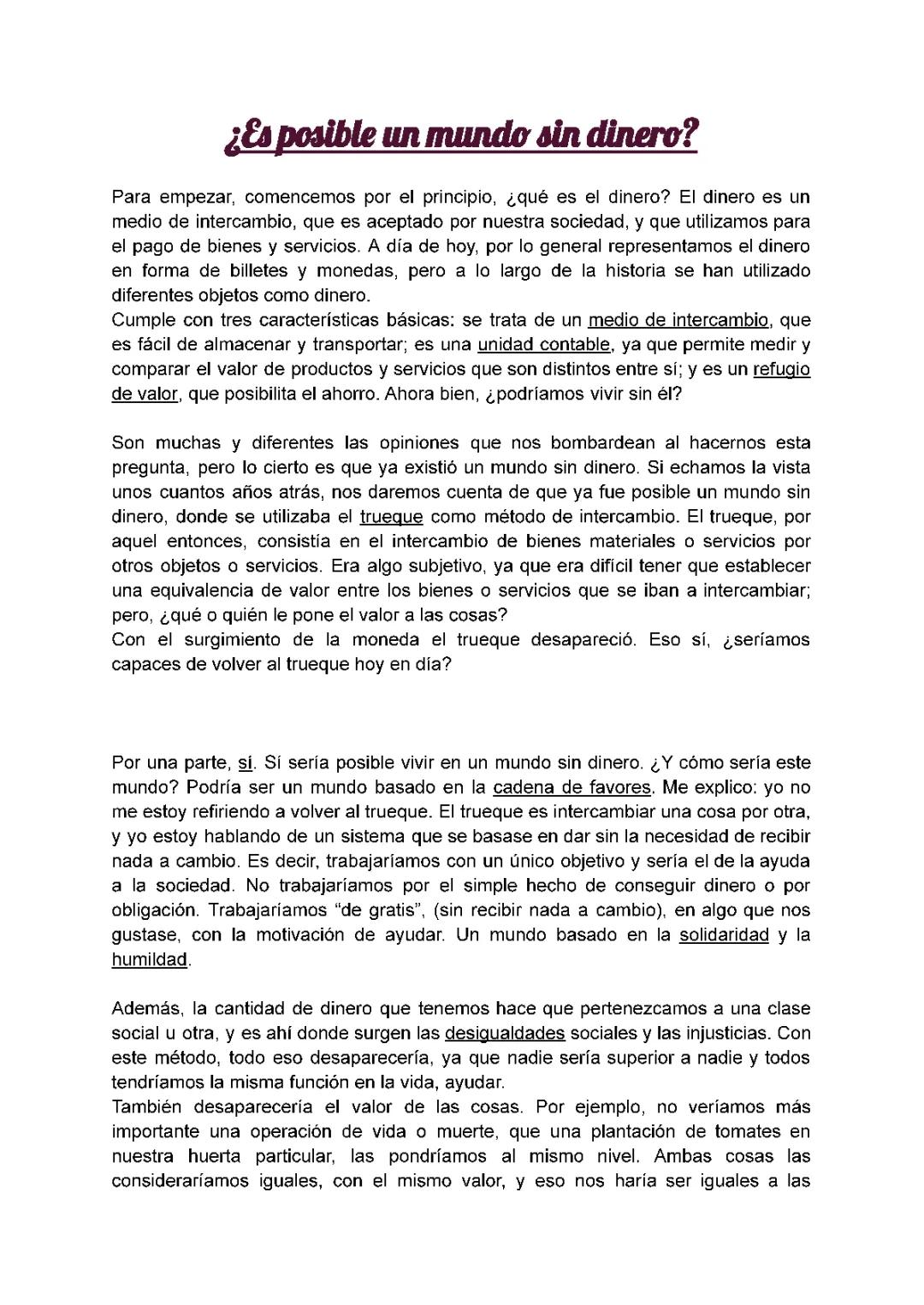 ¡Un Mundo Sin Dinero Es Posible!: Descubre Ventajas del Trueque y la Solidaridad