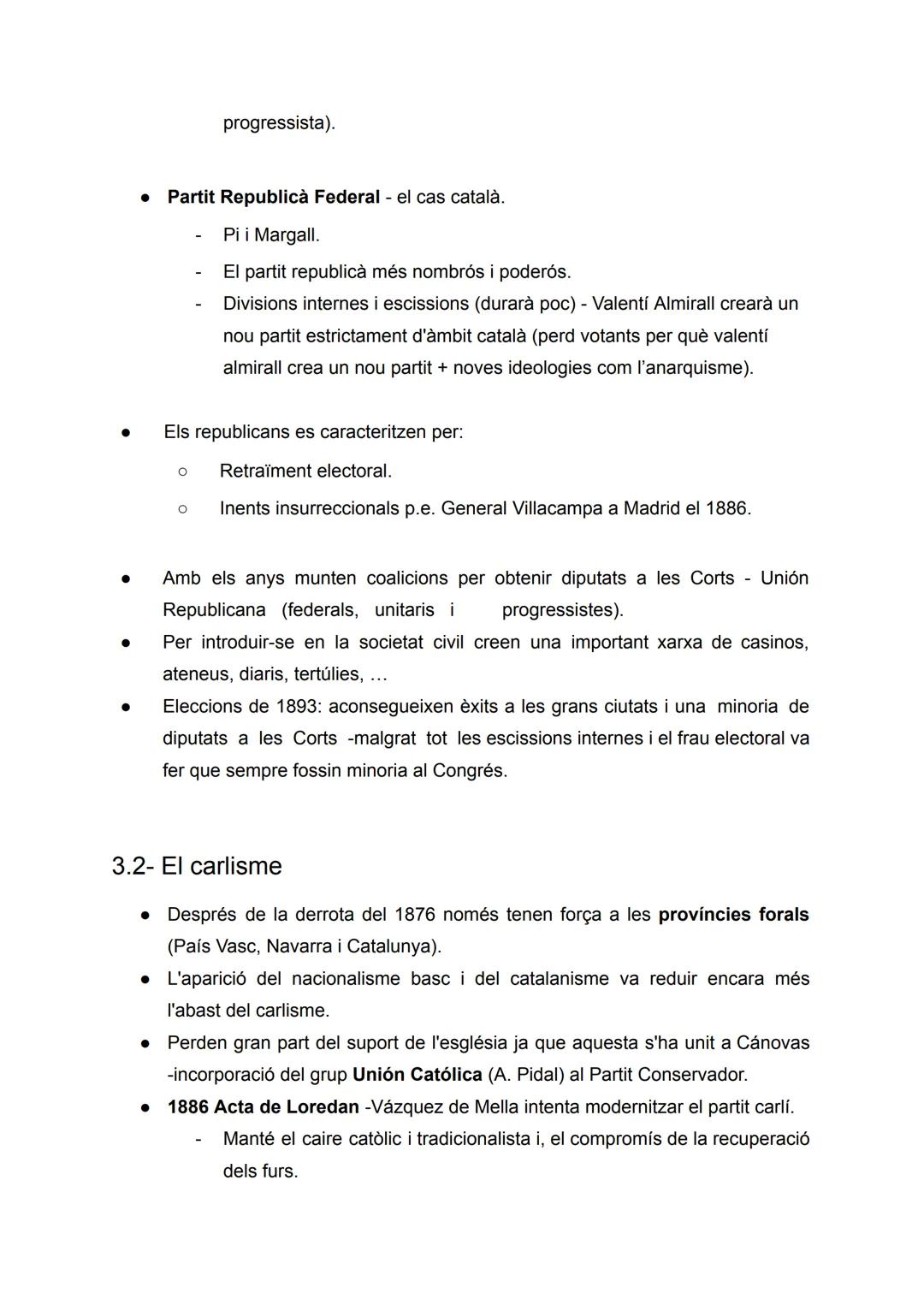 La Restauració borbònica (1875-1902)
1. Les claus d'un nou sistema polític
1874 El futur Alfons XII fa públic des de l'exili el Manifest de 