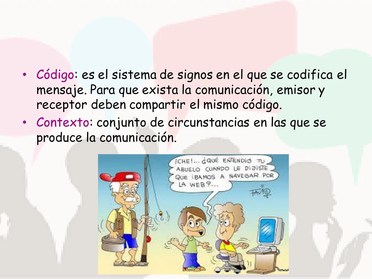 La Comunicación
LA COMUNICACION
VERBAL
ORAL ESCRITA
NO VERDAL
GESTOS IMÁGENES SONIDOS ¿Qué vamos a ver estos días?
●
• La comunicación: el m