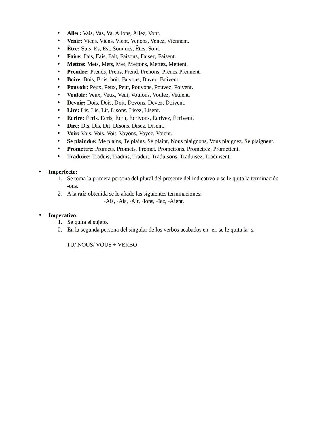 ●
Futuro próximo:
Pasado reciente:
●
Pasado compuesto:
●
●
ALLER + INFINITIVO
VENIR DE + INFINITIVO
●
FRANCÉS (VERBOS)
ÊTRE/ AVOIR + VERBO
P