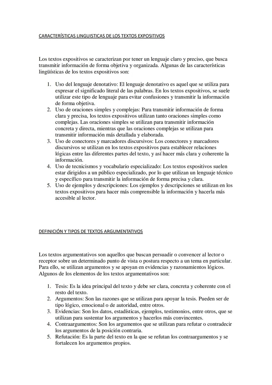 TEXTOS EXPOSITIVOS Y ARGUMENTATIVOS
Los textos expositivos y argumentativos son dos tipos de textos que se utilizan en
diferentes contextos 