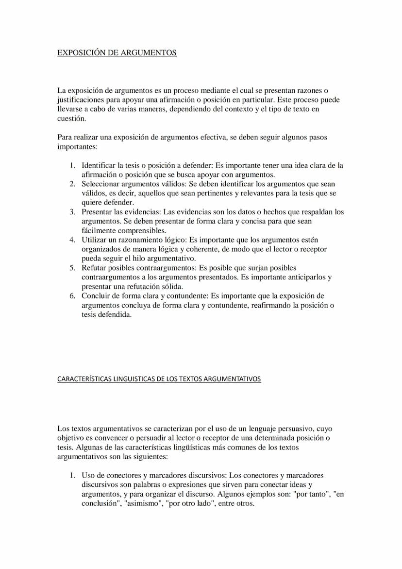 TEXTOS EXPOSITIVOS Y ARGUMENTATIVOS
Los textos expositivos y argumentativos son dos tipos de textos que se utilizan en
diferentes contextos 
