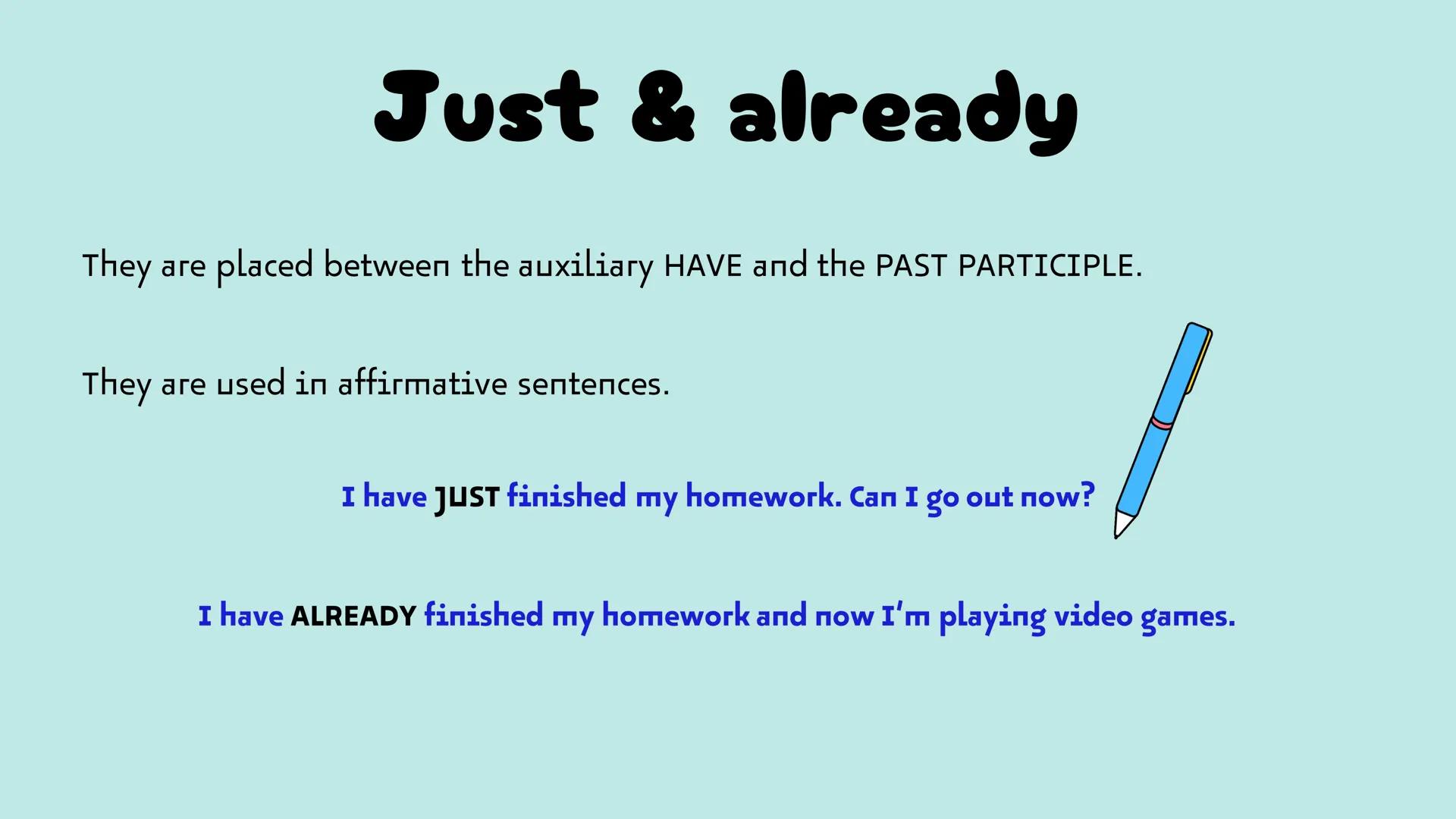 PRESENT PERFECT
SIMPLE FORM
Affirmative: SUBJECT + HAVE/ HAS + PAST PARTICIPLE
She has slept for many hours.
Negative: SUBJECT + HAVE/HAS + 