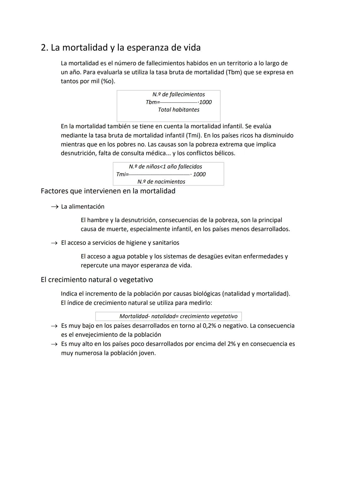 # LA POBLACIÓN DEL MUNDO

1. La dinámica de la población. La natalidad

La demografía es la ciencia que estudia la población de un territori