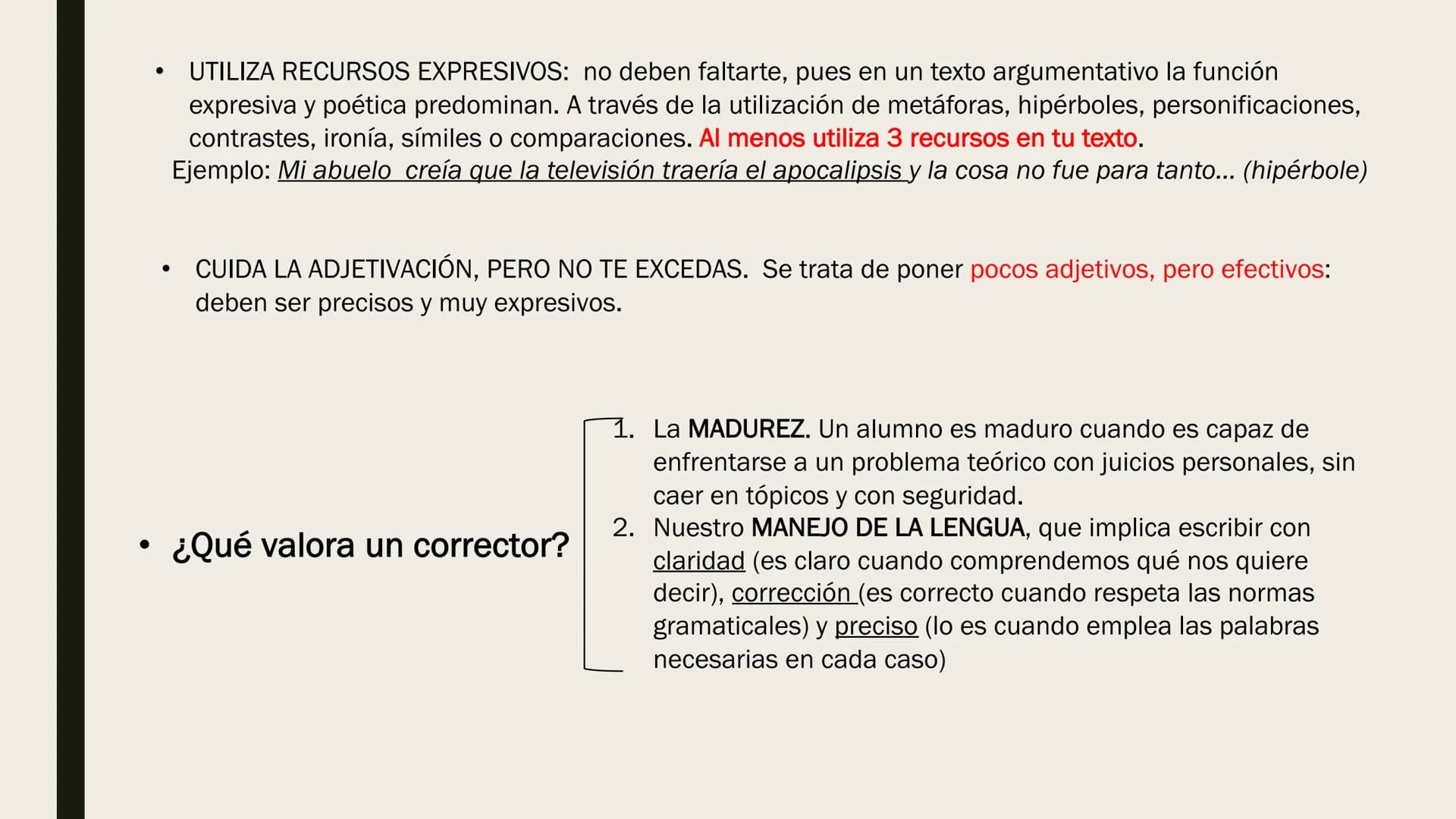 ELABORAR TEXTO
ARGUMENTATIVO
EVAU 2020 Pregunta 3 del examen: Exprese su opinión razonada acerca de... y/o razone...
ESTRUCTURA
Espacio: apr
