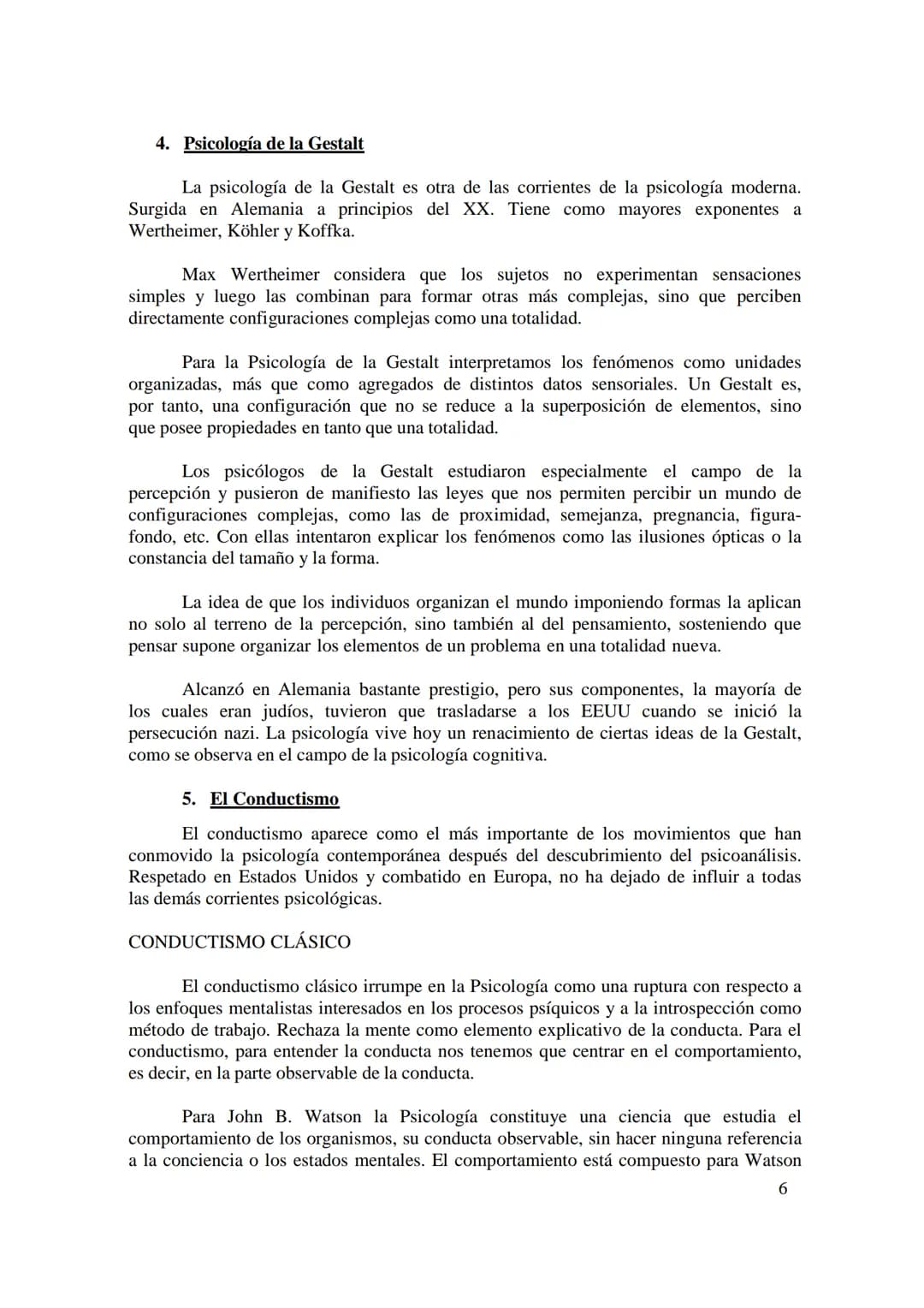 TEMA 2. TEORÍAS PSICOLÓGICAS
En este segundo tema hacemos una panorámica de las principales corrientes
existentes en la Psicología:
1. Los p