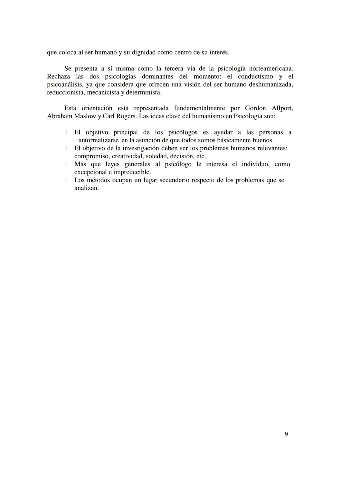 TEMA 2. TEORÍAS PSICOLÓGICAS
En este segundo tema hacemos una panorámica de las principales corrientes
existentes en la Psicología:
1. Los p