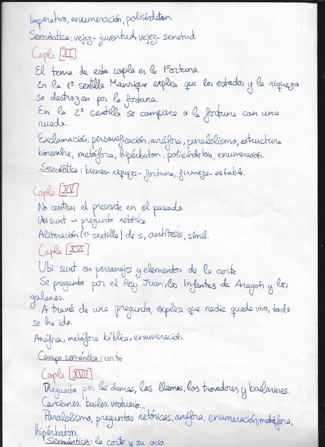Comentario de la
caple [V].
Esta capla pertenece a la obra Coplas a la muerte de su
padre del autor Jorge Manrique. Esta obra se compone de
