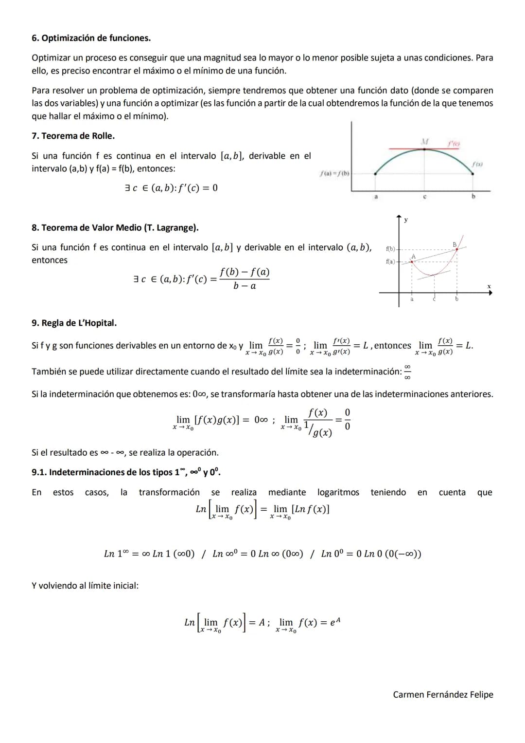 UNIDAD 02. DERIVADAS. APLICACIONES.
1. Derivada de una función en un punto.
La derivada de la función f(x) en un punto de abscisa xo se deno