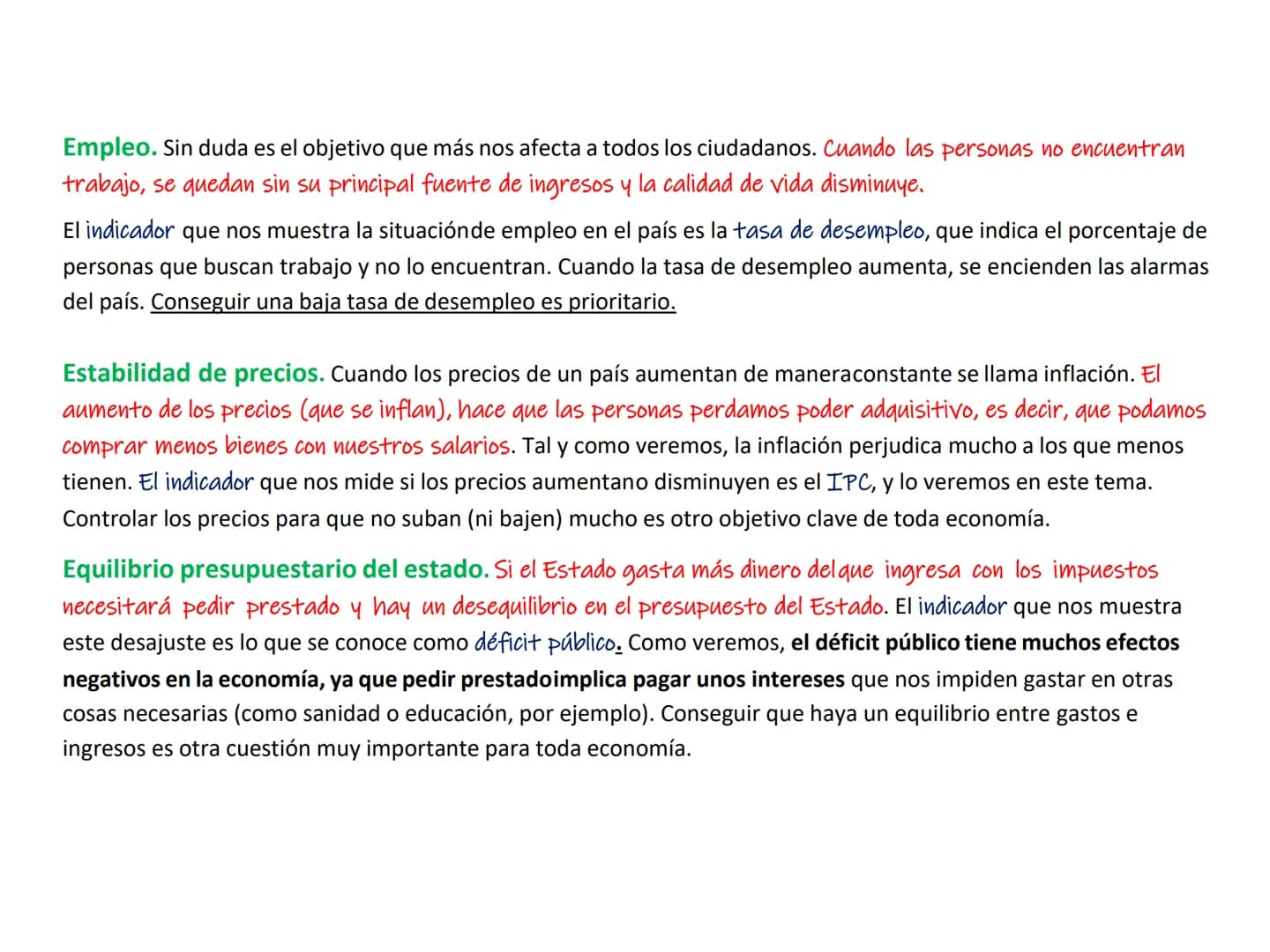 TEMA 8. LOS INDICADORES ECONÓMICOS
1. Perspectiva global de la economía
1.1. ¿Qué es la macroeconomía?
1.2. Los problemas macroeconómicos
2.