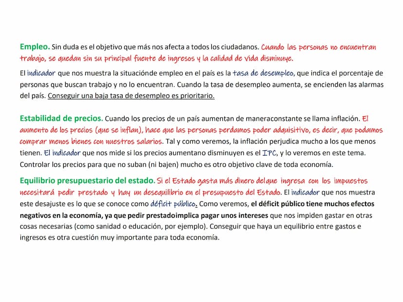 TEMA 8. LOS INDICADORES ECONÓMICOS
1. Perspectiva global de la economía
1.1. ¿Qué es la macroeconomía?
1.2. Los problemas macroeconómicos
2.