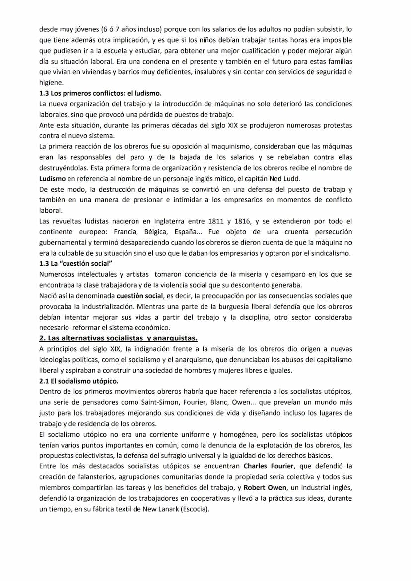 TEMA 4: EL MOVIMIENTO OBRERO (1800-1914)
0.Introducción.
El movimiento obrero surgió a raíz de la situación política y social creada por la 